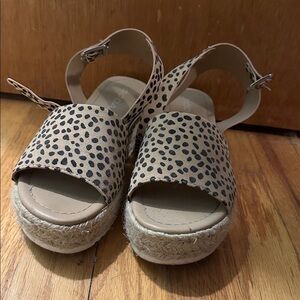 Leopard Print Platform Sandals